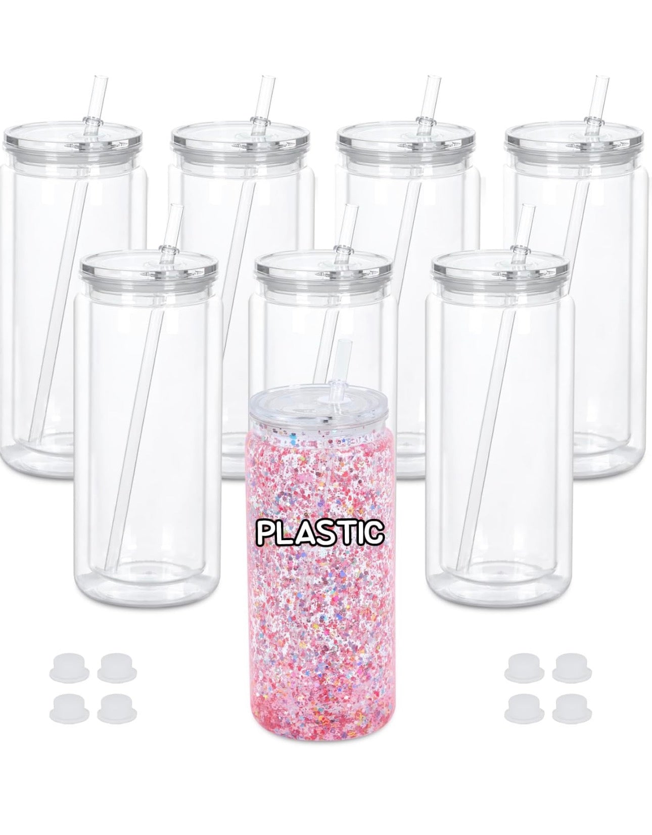 20oz Acrylic Snow Globe Tumbler