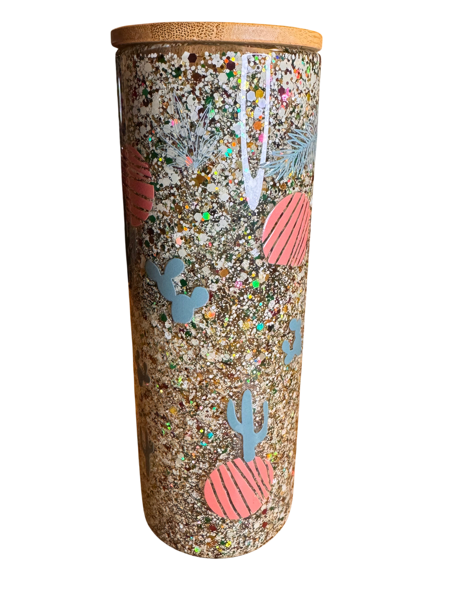 Premade 25oz glass Cacti tumbler