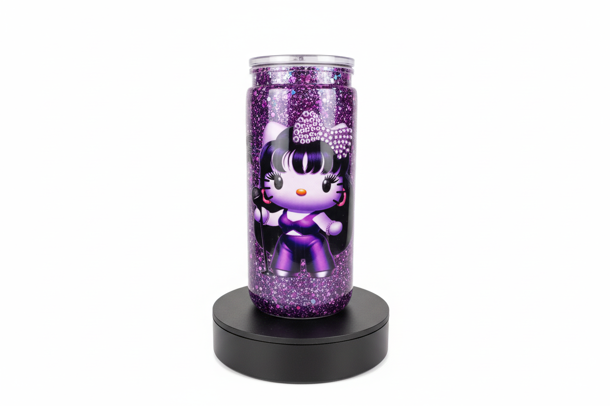 Purple Kitty with White Background