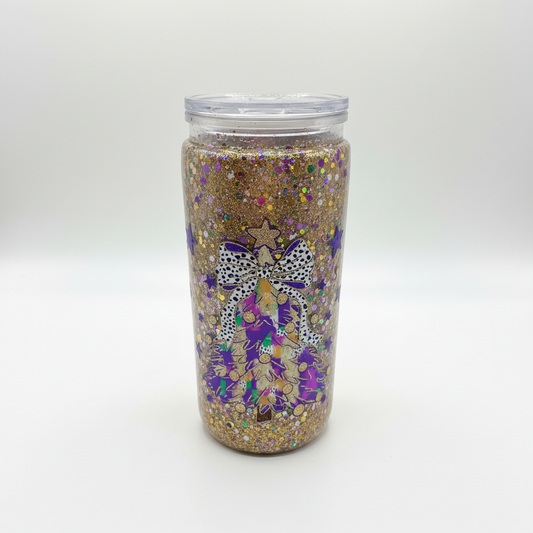 20 oz Acrylic Gold Christmas Trees