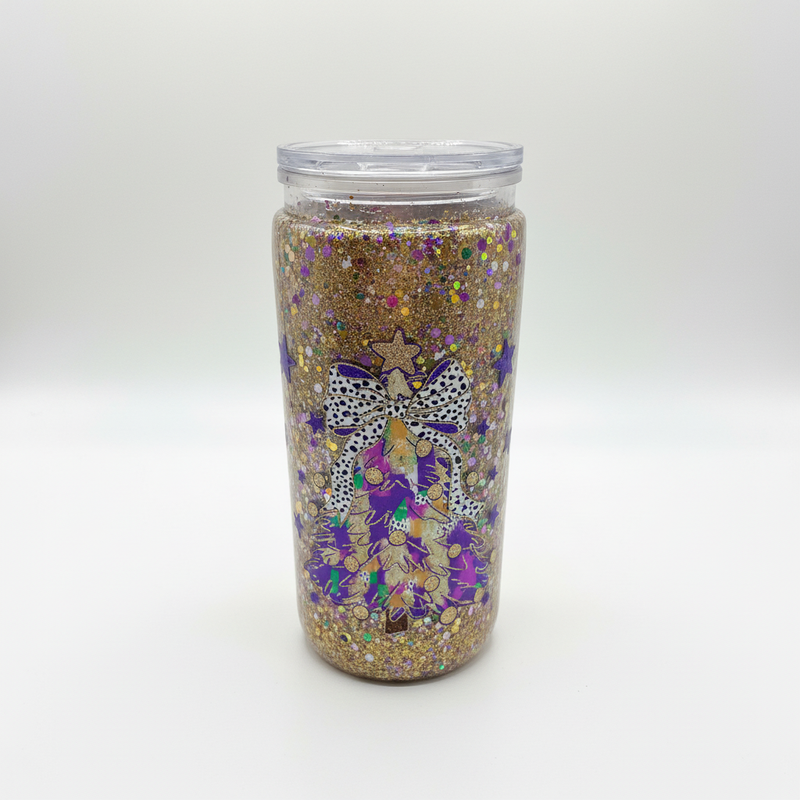 20 oz Acrylic Gold Christmas Trees