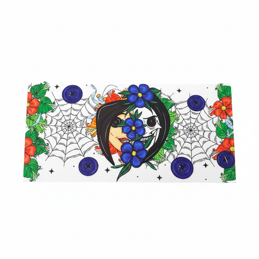 Coraline Spider Webs & Dual-Faced Mom UVDTF Wrap - White Background