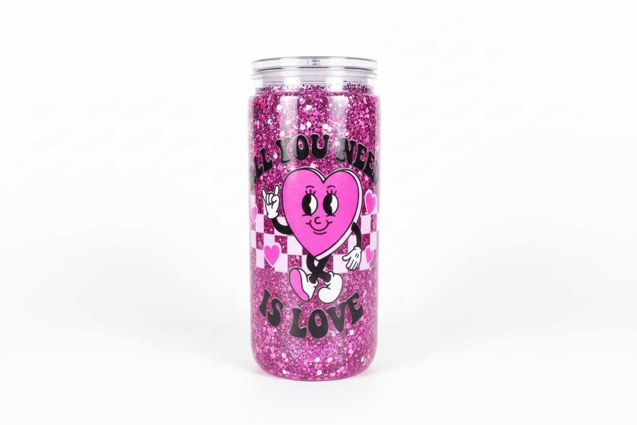 Love Tumbler with White Background