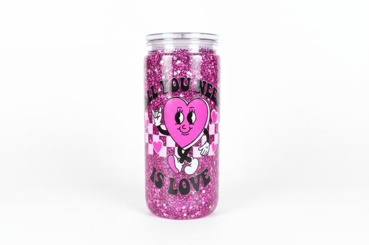 Love Tumbler with White Background
