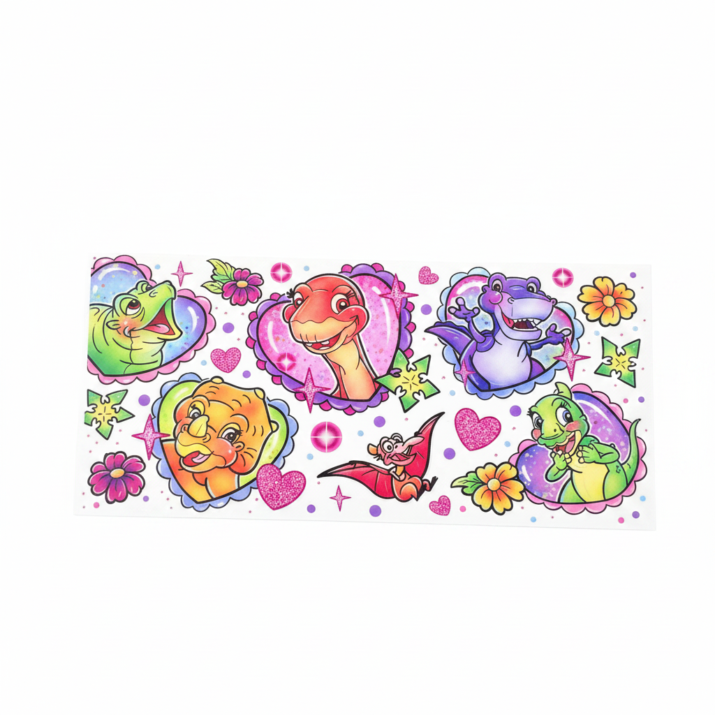The Land Before Time UVDTF Wrap - White Background