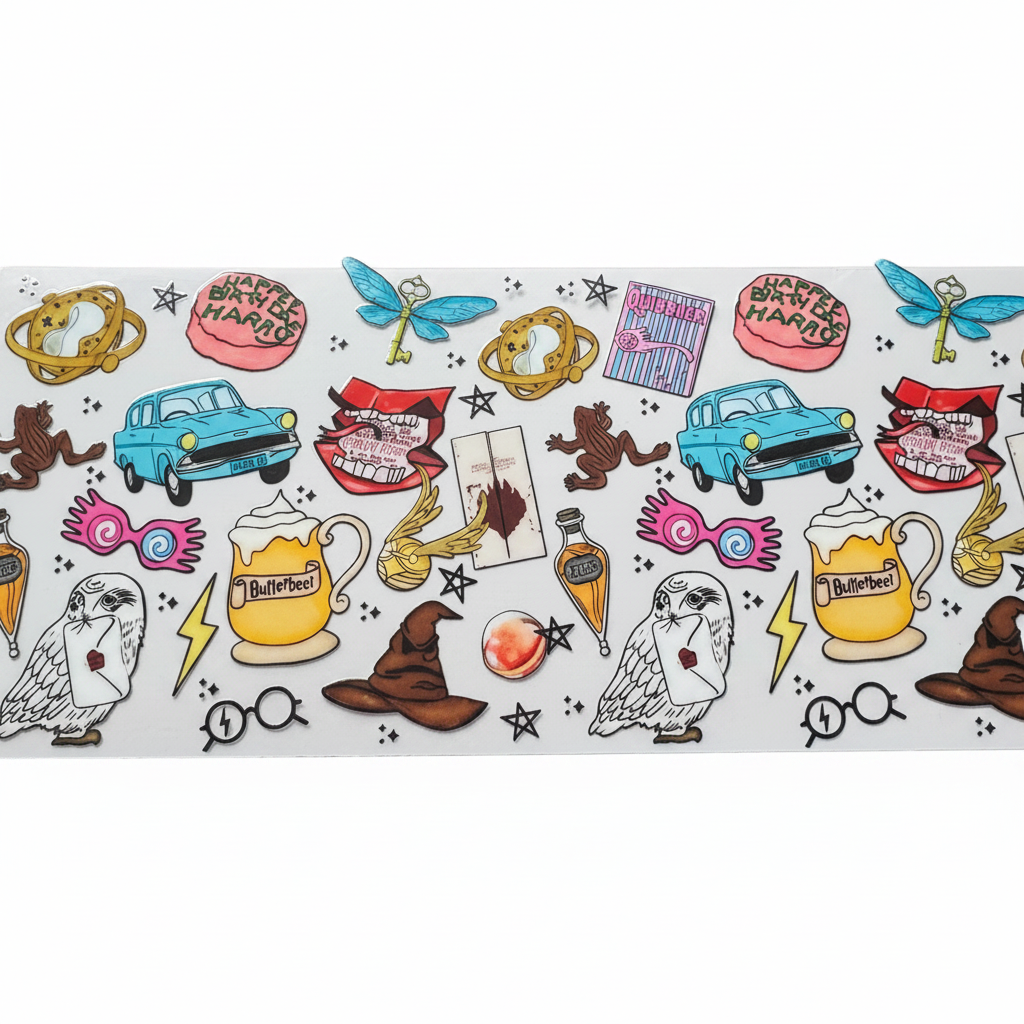 Wizards & Butterbeer UVDTF Wrap - White Background